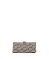 Pre-Owned Balenciaga Small Hourglass Top Handle Bag Bb Coated Canvas