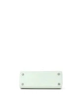 Pre-Owned Hermes Kelly 25 Handbag Green Swift with Palladium Hardware