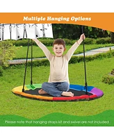 Gymax Boys Swing Frame Stand with 2 Swing Set Swing Sets for Backyard w/ Ground Stakes