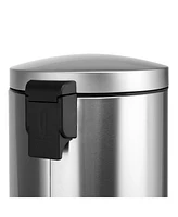 Mega Casa 8 Gal./30 Liter Stainless Steel Round Step-on Trash Can for Kitchen