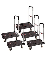Magna Cart Ff 4 Wheel Folding Platform Transport Cart Supports 300 lbs (5 Pack)