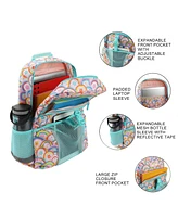 Generic Colorful Rainbow Collage 2-Piece 16” Backpack & Lunch Kit Set