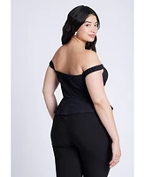 Eloquii Plus Off The Shoulder Peplum Top