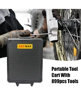 Gouun Compact 4-Tier Tool Chest with Wheels and Locking Design