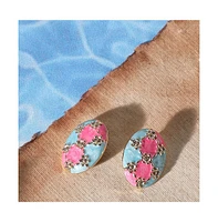 Sohi Oval-Block Stud Earrings