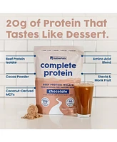 NativePath Complete Beef Protein Powder Isolate – 20g Protein, Chocolate Flavor, 30 Servings