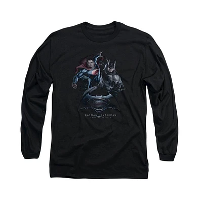 Batman V Superman Men's Team Up Long Sleeve Adult Tee / T-Shirt