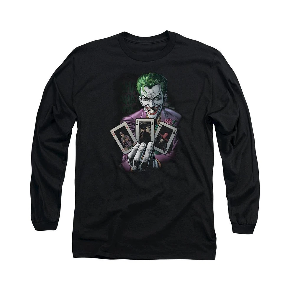 Batman Men's 3 Of A Kind Long Sleeve Adult Tee / T-Shirt