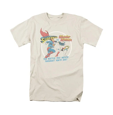 Superman Big & Tall Battle Of The Sexes Short Sleeve Adult Tee / T-Shirt
