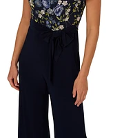 Adrianna Papell Women's Embroidered Wide-Leg Jumpsuit