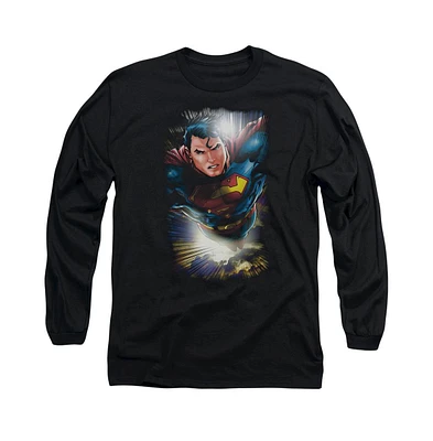 Superman Men's The Sky Long Sleeve Adult Tee / T-Shirt