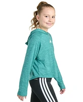 adidas Big Girls Long-Sleeve Hooded Melange Top
