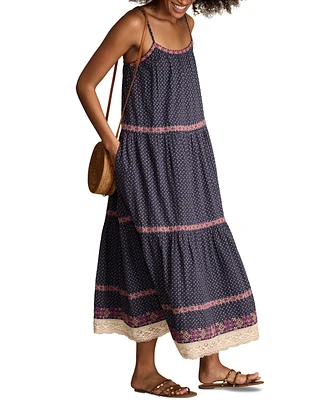 Lucky Brand Women's Embroidered Maxi Dress