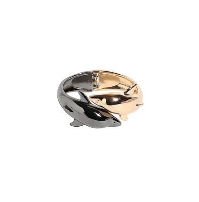 Sohi Contrast Whale Bangle Bracelet