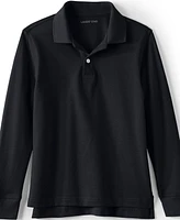 Lands' End Girls School Uniform Long Sleeve Mesh Polo Shirt