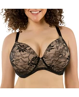 Parfait Women's Luxlacy Lace T-Shirt Bra, Black, 40H