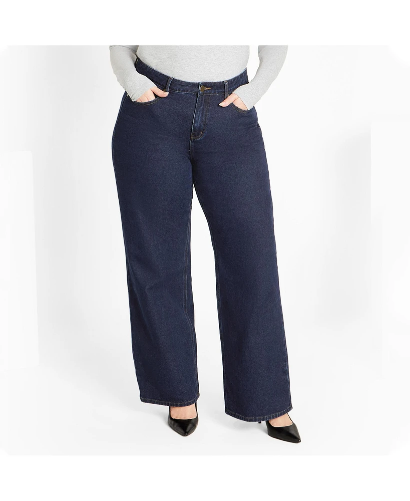 City Chic Plus Harley Fit Jojo Straight Jean