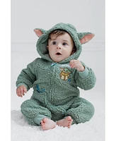 Star Wars Baby Boys The Mandalorian Grogu Cozy Sherpa Zip Up Cosplay Coverall