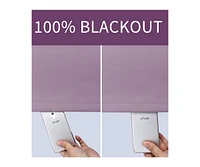 Kate Aurora 100% Hotel Thermal Blackout Lavender Grommet Top Curtain Panels - 50 in. W x in. L