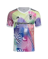 Adidas Men's White Columbus Crew 2025 Pride Pre-Match Jersey