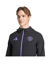 Adidas Men's Black Manchester United 2025/26 Tiro Vis Tech Travel Jacket