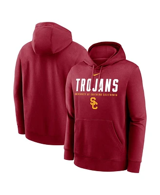 Nike Men's Cardinal Usc Trojans Primetime Dynamic Mascot Club Fleece Pullover Hoodie