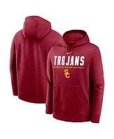 Nike Men's Cardinal Usc Trojans Primetime Dynamic Mascot Club Fleece Pullover Hoodie