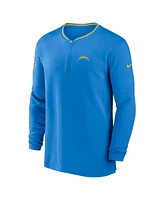 Nike Men's Powder Blue Los Angeles Chargers Coach Half-Zip Sweatshirt