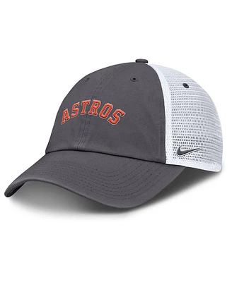 Nike Men's Gray Houston Astros Wordmark Club Adjustable Trucker Hat