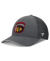 Fanatics Men's Gray Chicago Blackhawks Authentic Pro Home Ice Trucker Adjustable Hat
