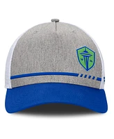 Fanatics Men's Heather Gray Seattle Sounders Fc Low Block Trucker Adjustable Hat