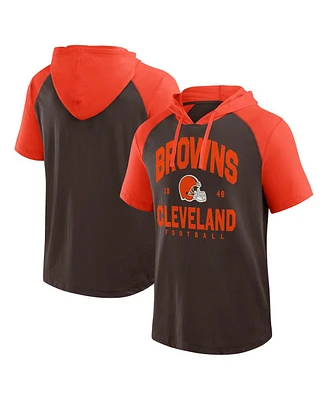 Logo Athletic Men's Brown Cleveland Browns Prime Hoodie T-Shirt