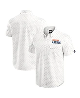 Darius Rucker Collection by Fanatics Men's Cream Houston Astros Printed Button-Down Shirt