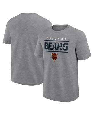Logo Athletic Men's Heather Gray Chicago Bears Top Notch T-Shirt
