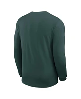 Nike Men's Green Michigan State Spartans 2025 Sideline Coach Uv Performance Long Sleeve T-Shirt
