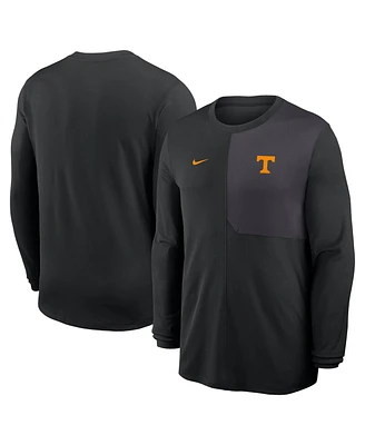 Nike Men's Black Tennessee Volunteers 2025 Sideline Coach Uv Performance Long Sleeve T-Shirt