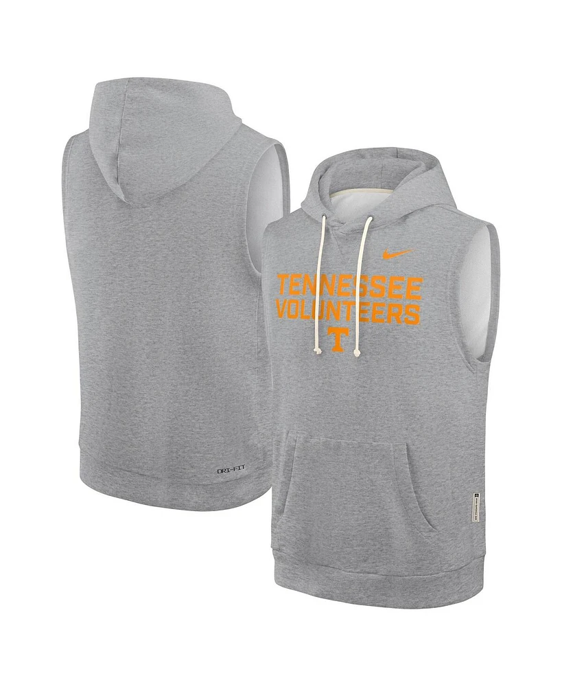 Nike Men's Heather Gray Tennessee Volunteers 2025 Sideline Performance Sleeveless Pullover Hoodie