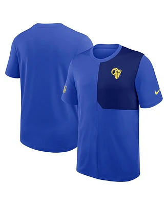 Nike Men's Royal Los Angeles Rams Sideline Uv Performance Coach T-Shirt