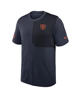 Nike Men's Navy Chicago Bears Sideline Uv Performance Coach T-Shirt
