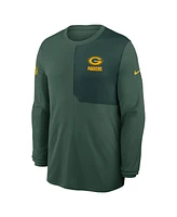 Nike Men's Green Bay Packers Sideline Coach Uv Performance Long Sleeve T-Shirt