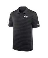 Nike Men's Black New York Jets Sideline Victory Stripe Performance Polo Shirt