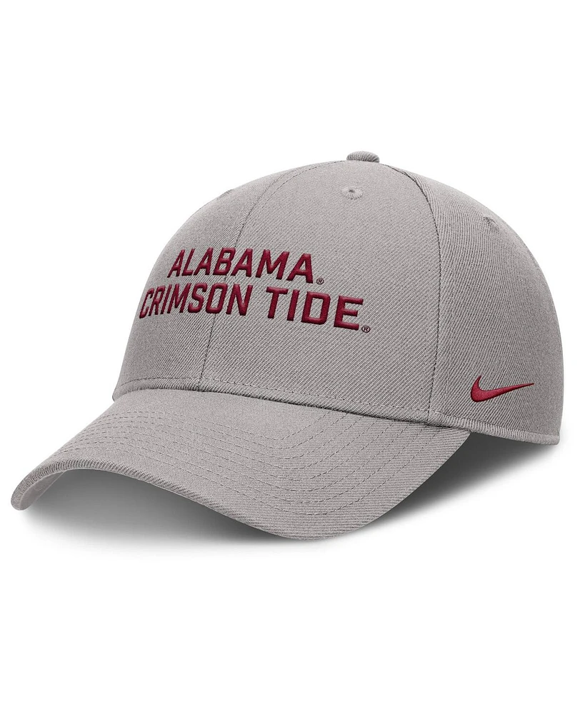Nike Men's Gray Alabama Crimson Tide Rise Practice Adjustable Hat