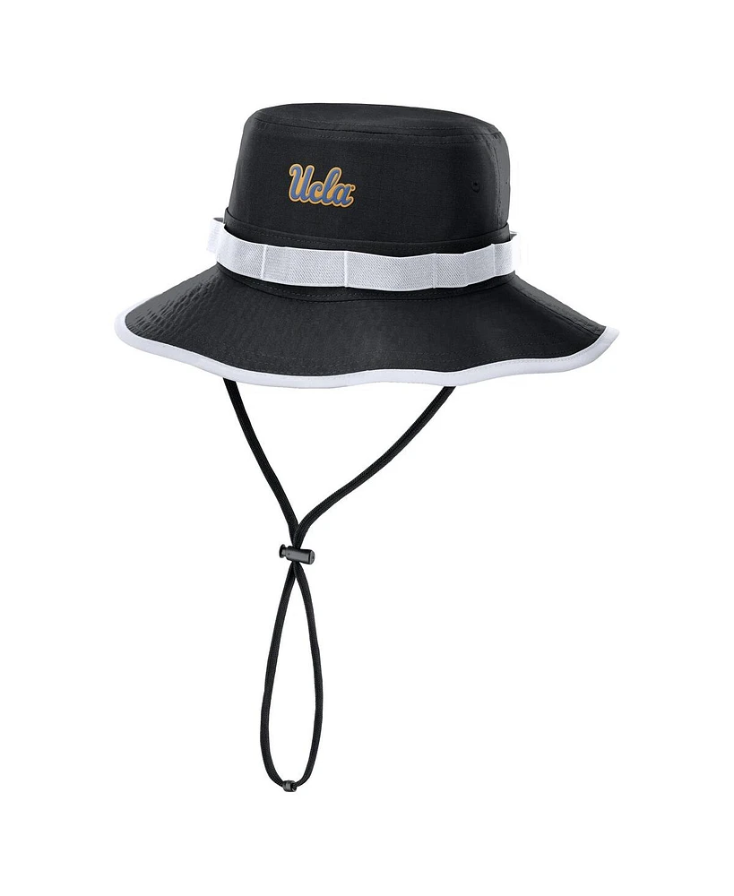 Nike Men's Black Ucla Bruins 2025 Sideline Apex Boonie Performance Bucket Hat