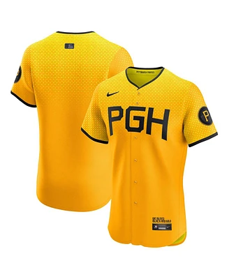 Nike Men's Gold Pittsburgh Pirates City Connect Elite Jersey