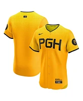 Nike Men's Gold Pittsburgh Pirates City Connect Elite Jersey