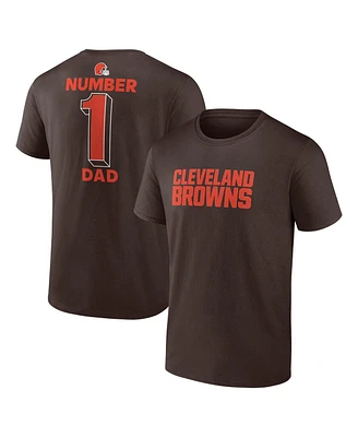 Logo Athletic Men's Brown Cleveland Browns 1 Dad Jersey T-Shirt