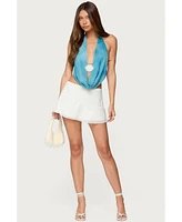 Edikted Women's Iona Chiffon Ruffle Mini Skirt