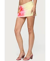 Edikted Women's Tiger Flower Mini Skort