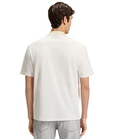 Boss by Hugo Men's Cotton-Pique Patterned Collar Polo Shirt