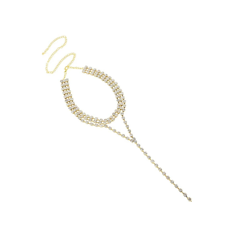 Sohi Crystal Multi-Layer Necklace